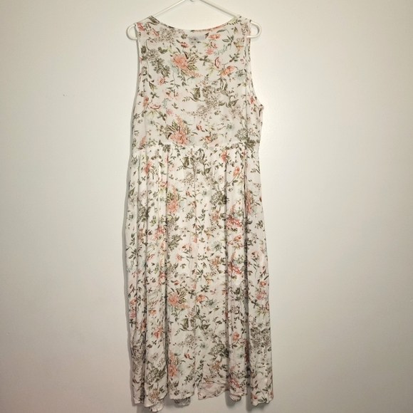 Frye Floral Easy Button Front Midi Dress XXL - Picture 2 of 13